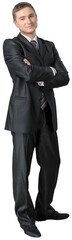 Standing business man in beautiful elegant suit