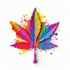 Fototapeta na wymiar weed cannabis leave art