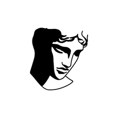 vector illustration of a greek statue
