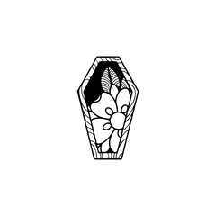 vector illustration of a crate with floral motifs concept