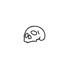 vector illustration doodle skull concept