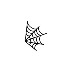 vector illustration doodle spider web concept