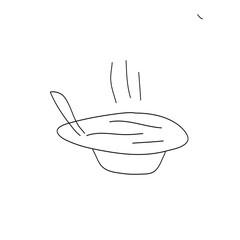 thin line vector icon set Food