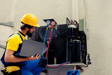 Licensed technician commissioned for outside hvac system annual maintenance, looking for...
