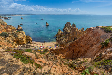 view overlooking Praia do Camilo Lagos Portugal