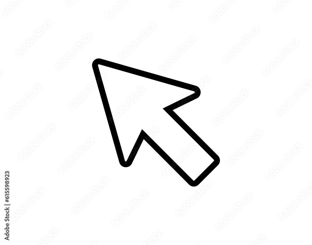 Leinwandbilder cursor icon. stroke, line cursor click vector symbol. computer mouse cursor icon for web and mobile 
