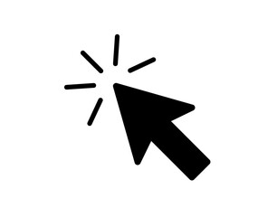 Cursor icon. Cursor click vector symbol. Computer mouse cursor icon for web and mobile app, etc. - obrazy, fototapety, plakaty