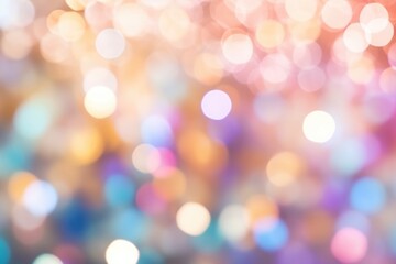 Fototapeta premium Abstract golden yellow, pink, violet and orange glitter lights background. Circle blurred bokeh. Festive backdrop for Christmas, holiday or birthsday