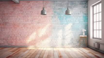 wall tiles empty interior design  colorfull