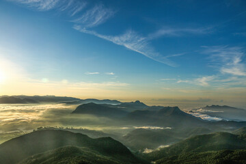 Sky-kissed mountains