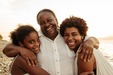 Portrait of three generations of women