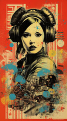 Star Wars style poster punk girl