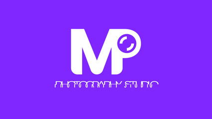 Photography Studio Logo Design, Lettermark logo, MP photography studio logo mark, Minimal Logo design