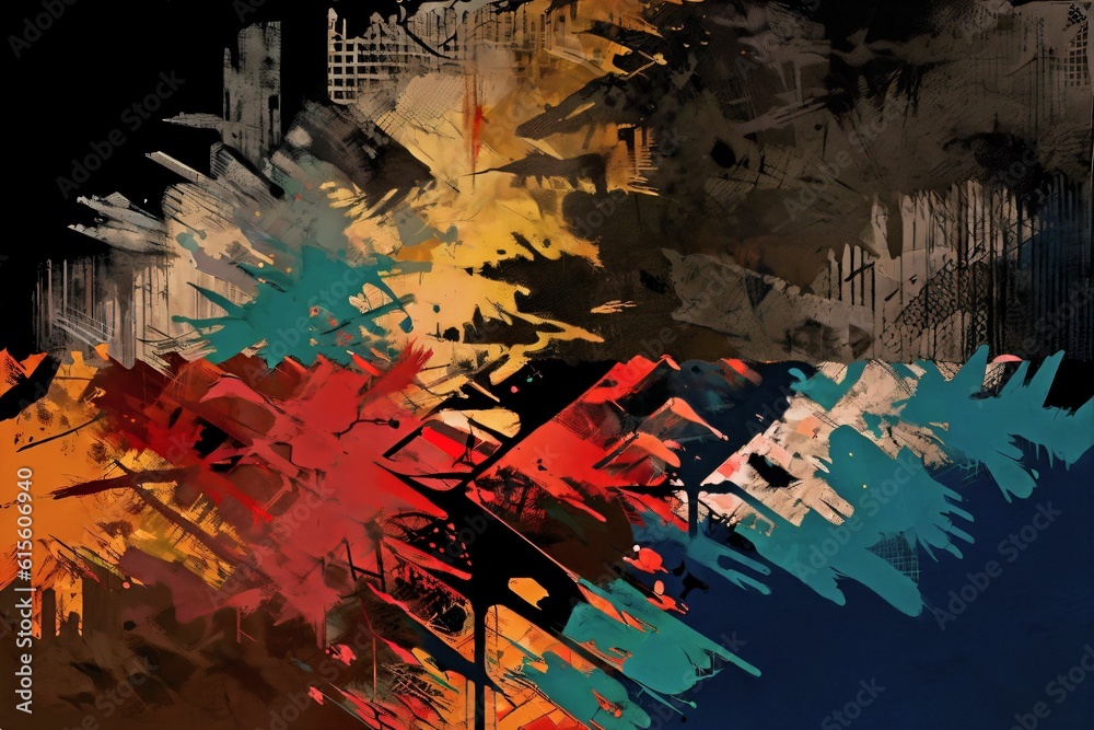 Poster abstract grungy texture illustration digital art pattern wallpaper colorful background artwork gener