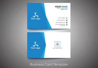 Creative and minimal clean business card vector illustration template