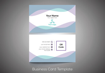 Fresh and clean business card vector illustration template