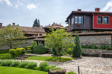 Street and old houses in Koprivshtitsa, Bulgaria