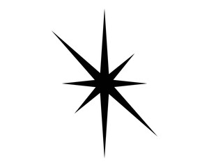 Fototapeta premium Vector sparkle icon. Single star, shine symbol, illustration.
