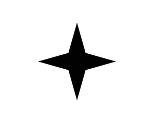 Vector sparkle icon. Single star, shine symbol, illustration.