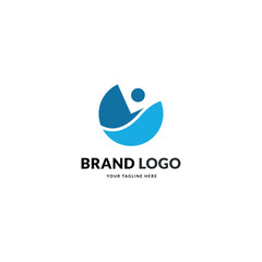 creative colorful social group logo