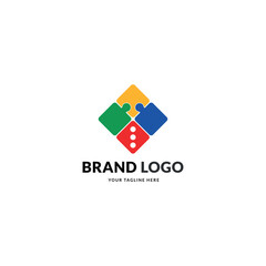 Puzzle Set Logo Vector Template Dowload