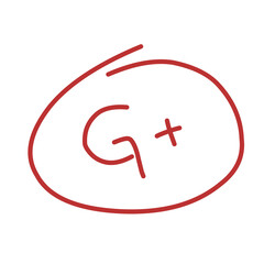 Obraz premium Red grade letter.red circle mark.grading circle