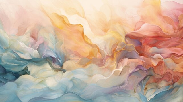 Abstract bright watercolor background. Pastel colors - Generative AI