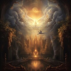 heaven view illustration background