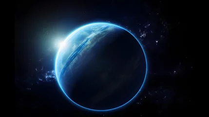 Fotobehang 宇宙から見た地球の壮大な景観 No.028   A Majestic View of Earth from Space Generative AI © Lumin5e616f1
