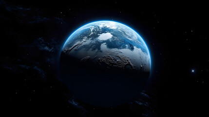 Fototapeta premium 宇宙から見た地球の壮大な景観 No.029 | A Majestic View of Earth from Space Generative AI