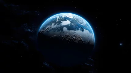 Fotobehang 宇宙から見た地球の壮大な景観 No.029   A Majestic View of Earth from Space Generative AI © Lumin5e616f1