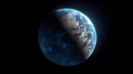 Fotobehang 宇宙から見た地球の壮大な景観 No.027   A Majestic View of Earth from Space Generative AI © Lumin5e616f1