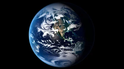 Fotobehang 宇宙から見た地球の壮大な景観 No.031   A Majestic View of Earth from Space Generative AI © Lumin5e616f1