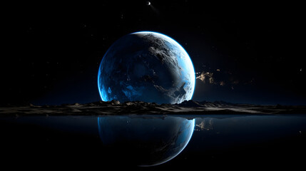 宇宙から見た地球の壮大な景観 No.034 | A Majestic View of Earth from Space Generative AI - obrazy, fototapety, plakaty