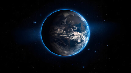 Fototapeta na wymiar 宇宙から見た地球の壮大な景観 No.037 | A Majestic View of Earth from Space Generative AI