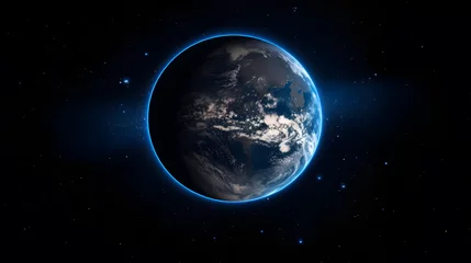 Fotobehang 宇宙から見た地球の壮大な景観 No.037   A Majestic View of Earth from Space Generative AI © Lumin5e616f1