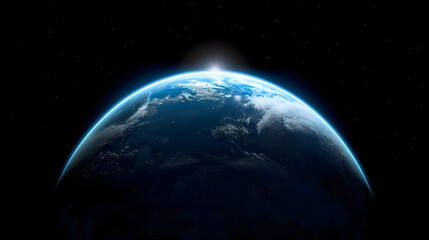 宇宙から見た地球の壮大な景観 No.040 | A Majestic View of Earth from Space Generative AI - obrazy, fototapety, plakaty