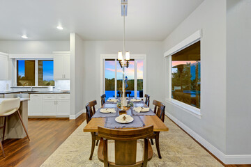 dining room in a family home