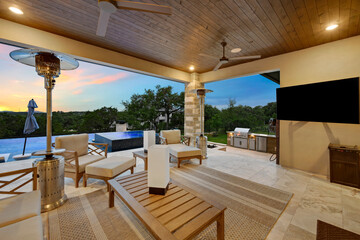 home patio in the summer 