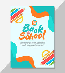 Back to school flyer template design