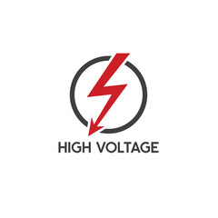 symbol of high voltage, keep out, vector art.