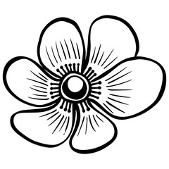black and white flower
