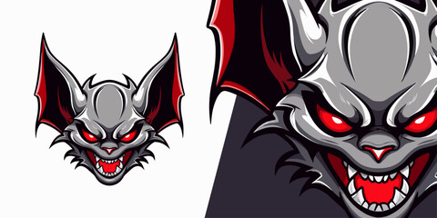 Unleash the Fear with a Vampire Bat Logo: Striking Vector Graphic for Teams