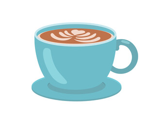 Kitchen cup with tea sticker concept