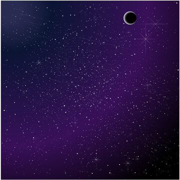 ilustracion vectorial del espacio, estrellas y planetas