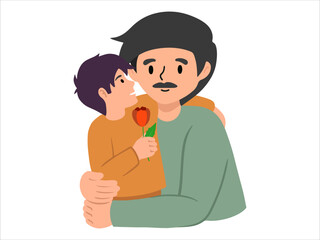 Hand drawn Father day illustration