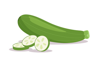 Green squash sticker concept