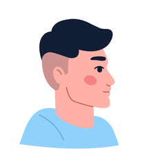 Young guy with black hairstyle concept