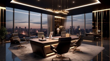Fototapeta premium Business office, generative AI