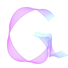 english alphabet ribbon.